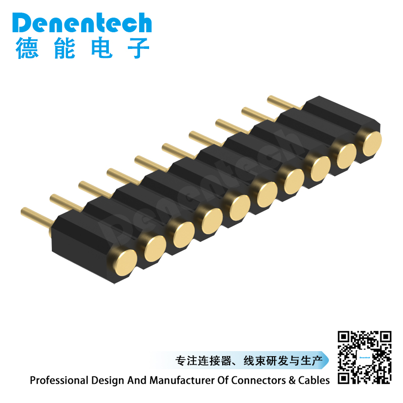 Dennetech Spring Test Probe Pogo pin 2.00MM H4.0MM single row female straight  pogo pin conenctor 